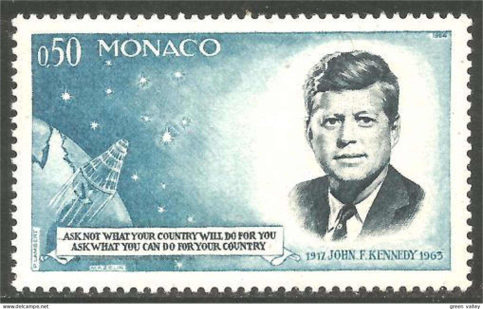 630 Monaco Yv 658 Kennedy Fusée Mercury Rocket Espace Space MNH ** Neuf SC (MON-667a) - Europa