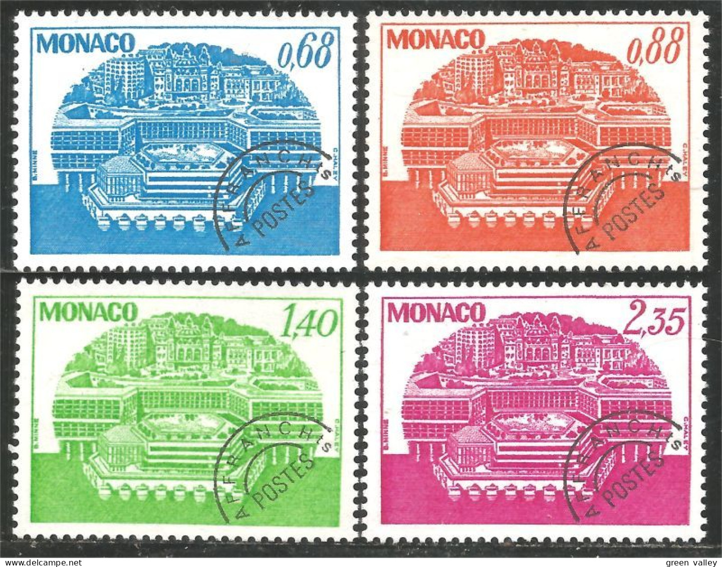 630 Monaco Préo Yv 62-65 Centre De Congrès MNH ** Neuf SC (MON-631) - Precancels