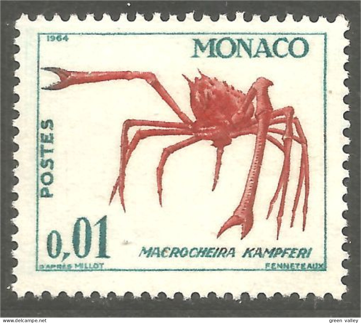 630x Monaco Crabe Crab MNH ** Neuf SC (MON-968) - Schalentiere