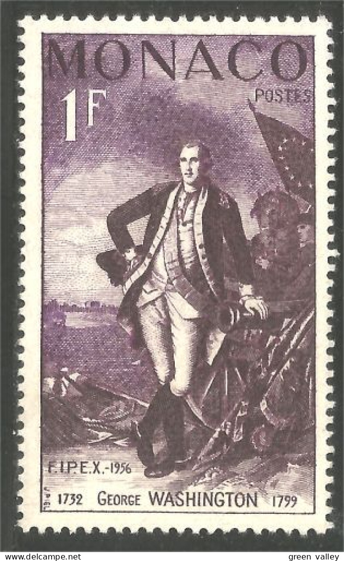 630x Monaco Tableau Wilson Peale Painting George Washington MH * Neuf (MON-963) - George Washington