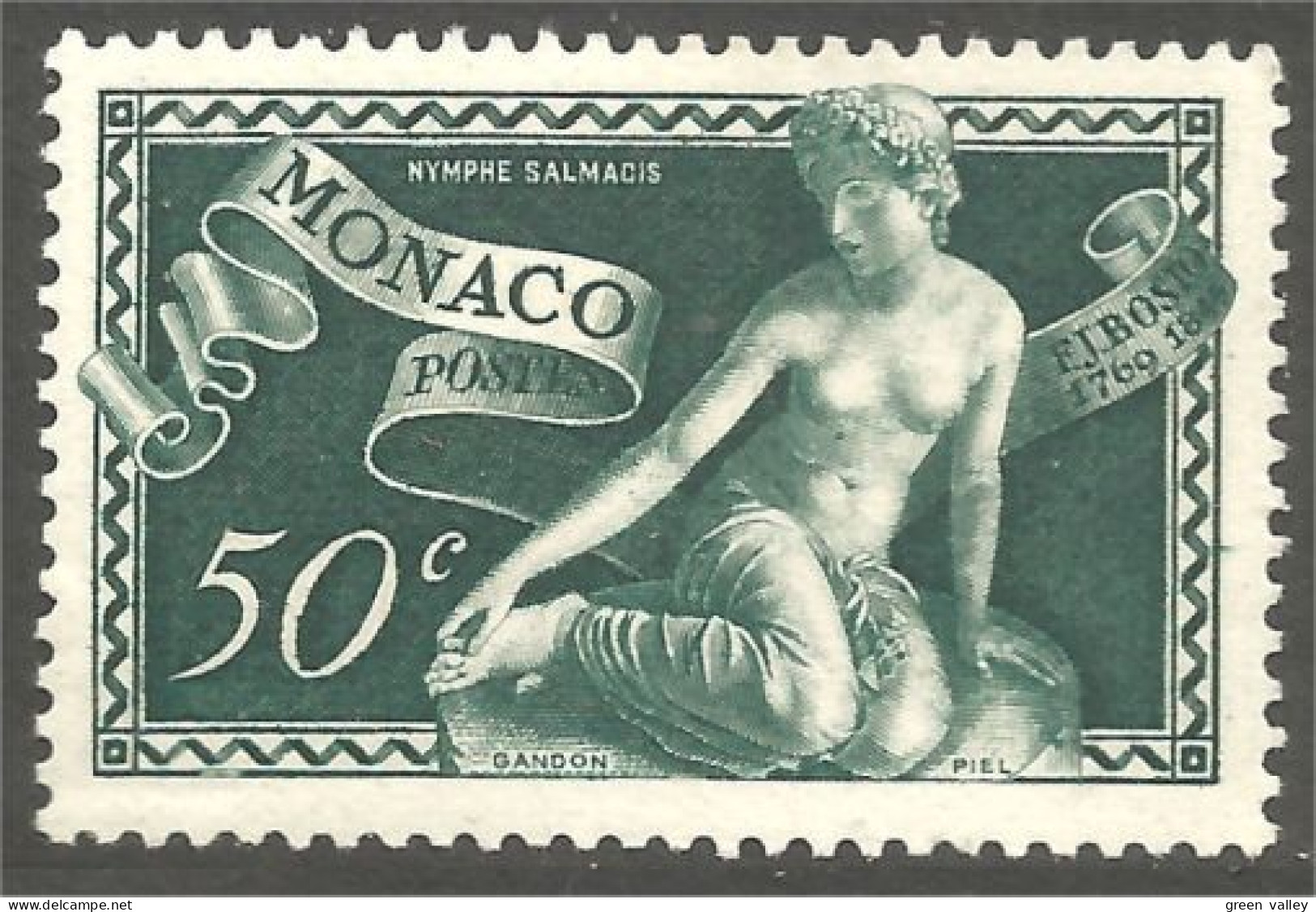 630x Monaco Nymphe Salmacis Bosio Sulpture Statue Nude MH * Neuf (MON-949) - Mythology