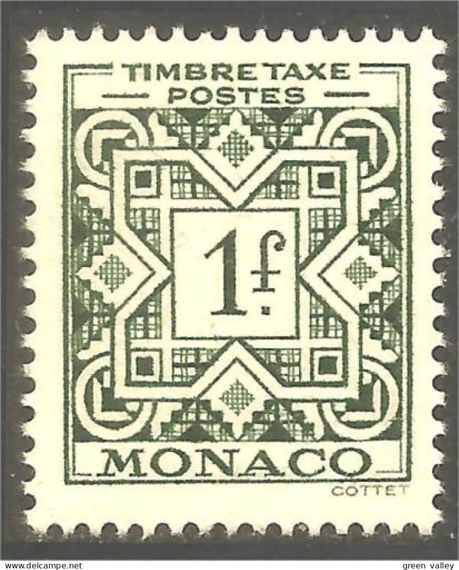 630x Monaco 1946 Taxe Postage Due 1 Fr MH * Neuf (MON-930) - Taxe