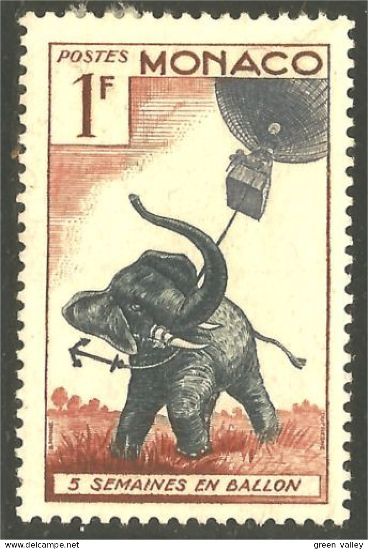 630x Monaco 1955 Jules Verne Ecrivain Writer Elephant Elefante Norsu Olifant MH * Neuf (MON-925) - Elephants