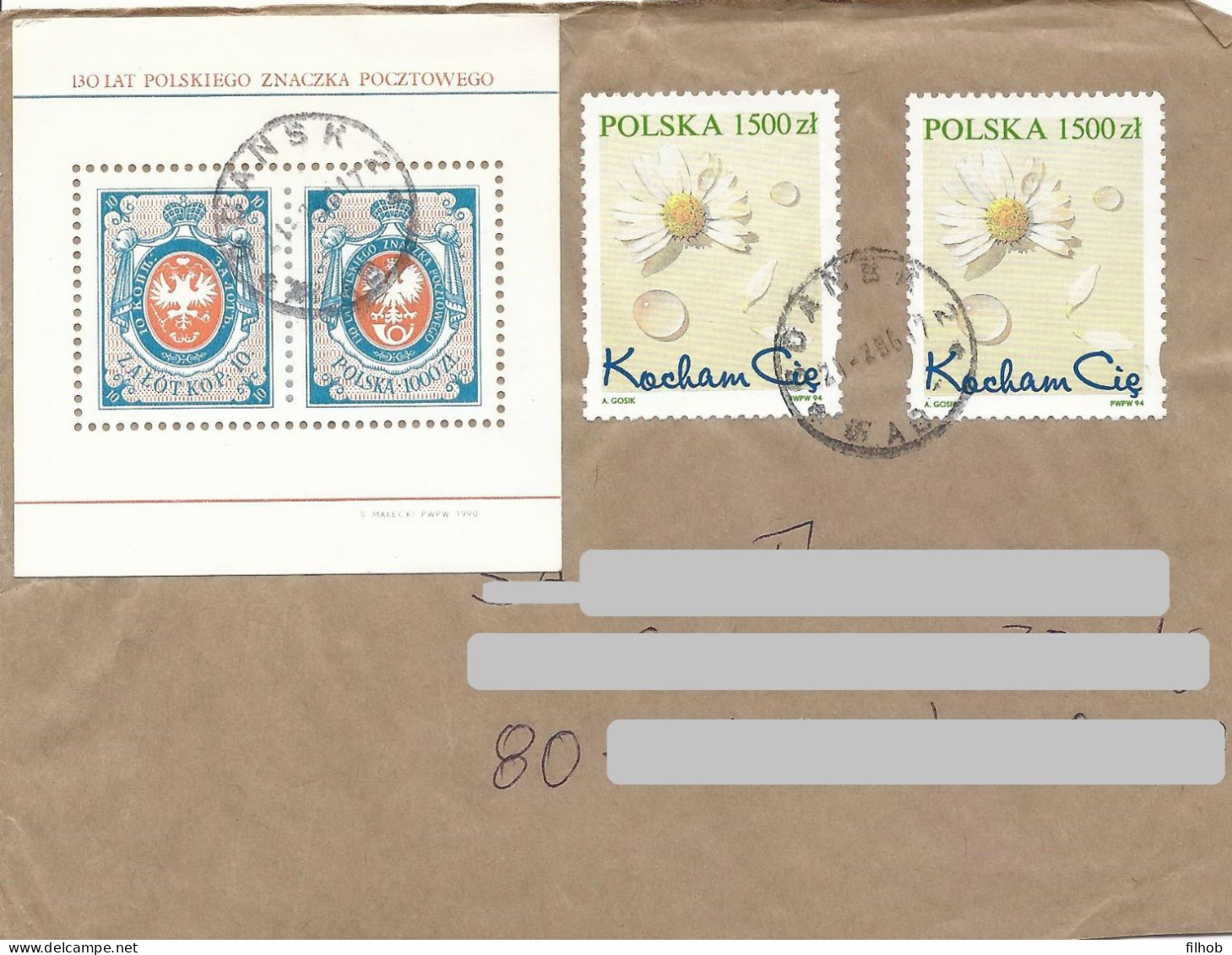 Poland Stamps Used (B203): Block 96 130 Years Stamps (postal Circulation Gdansk) - Blocs & Hojas