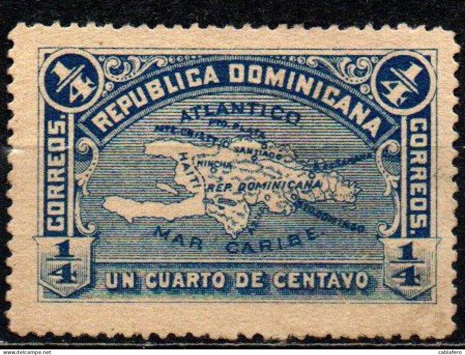 REPUBBLICA DOMENICANA - 1900 - Map Of Hispaniola - USATO - República Dominicana