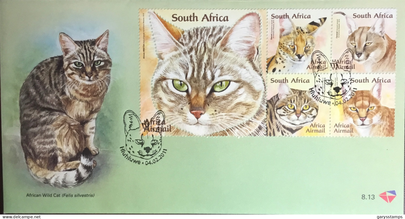 South Africa 2011 Small Cats Animals FDC Cover - FDC