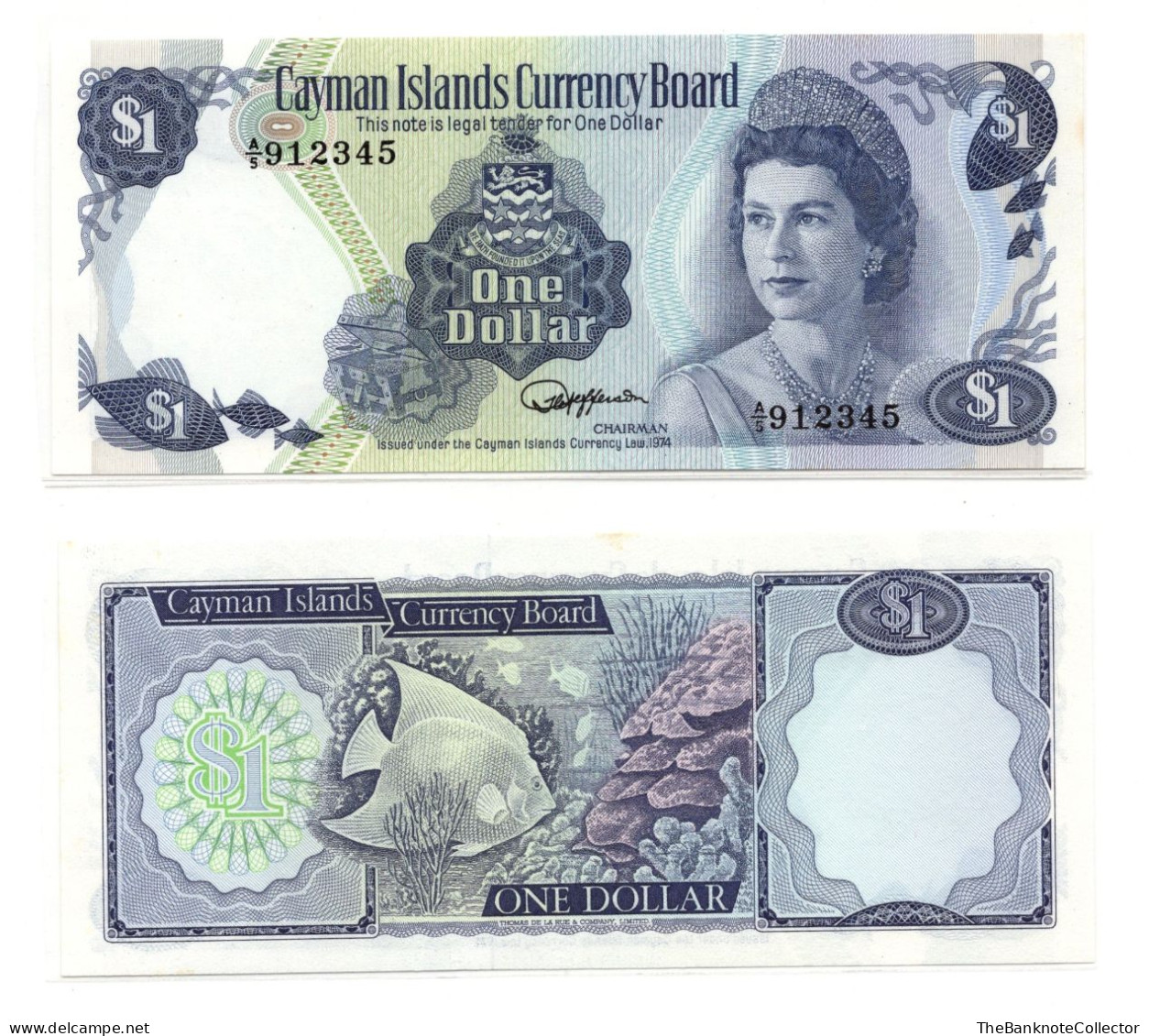 Cayman Islands 1 Dollar 1974 QEII P-5 UNC - Iles Cayman
