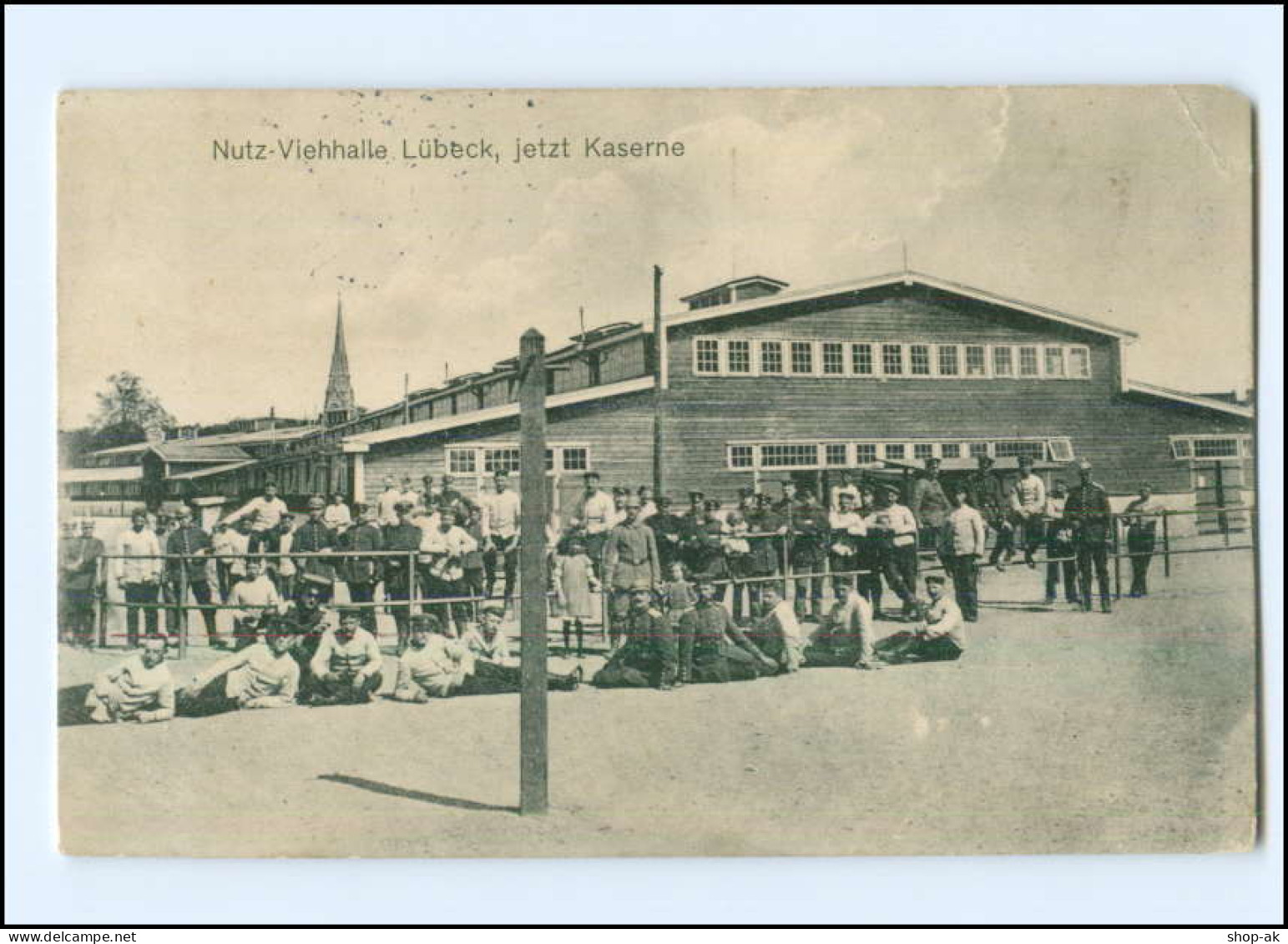 U8191/ Nutz-Viehhalle Lübeck , Jetzt Kaserne AK 1915 - Luebeck-Travemuende