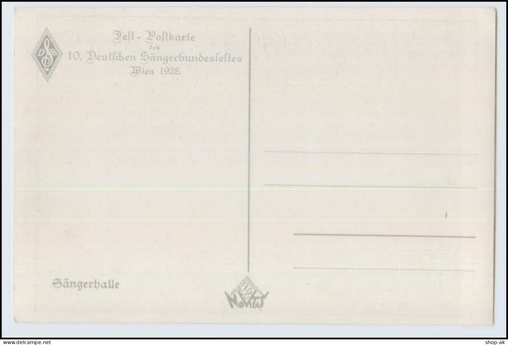 W5R28/ Wien Sängerbundesfest 1928 AK Sängerhalle - Autres & Non Classés