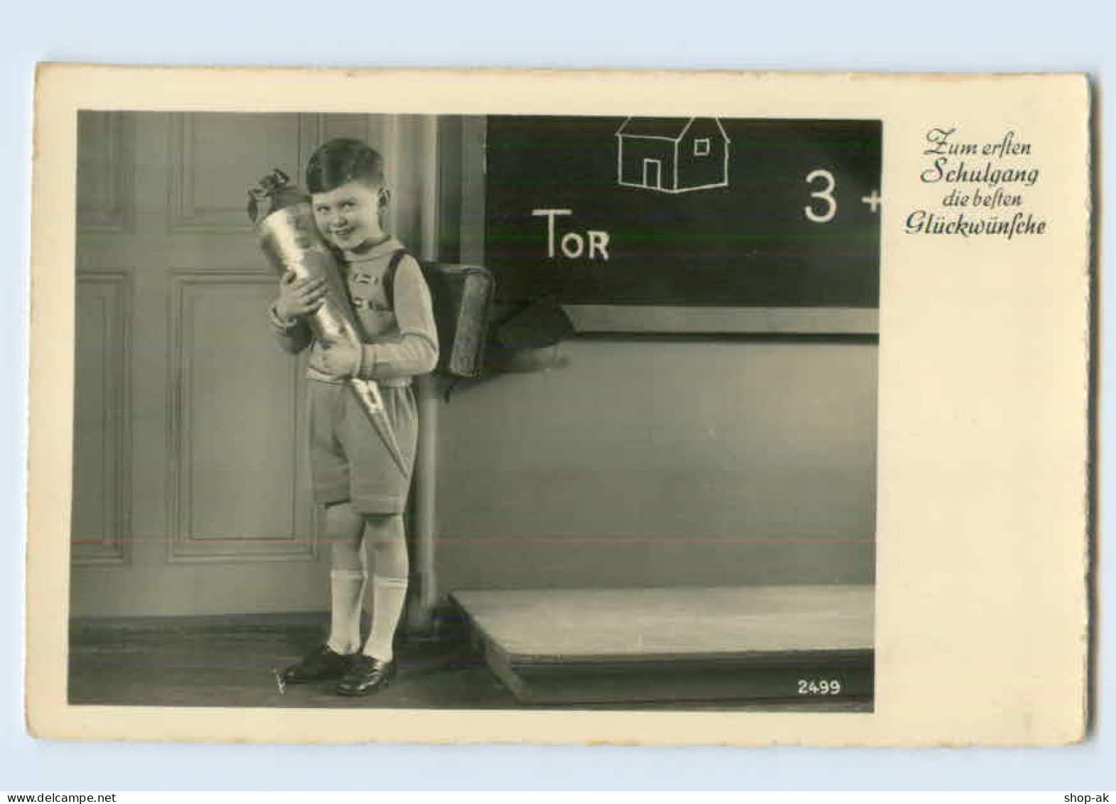 X1A85/ Schule Einschulung Schultüte Foto AK Ca.1935 - Children's School Start