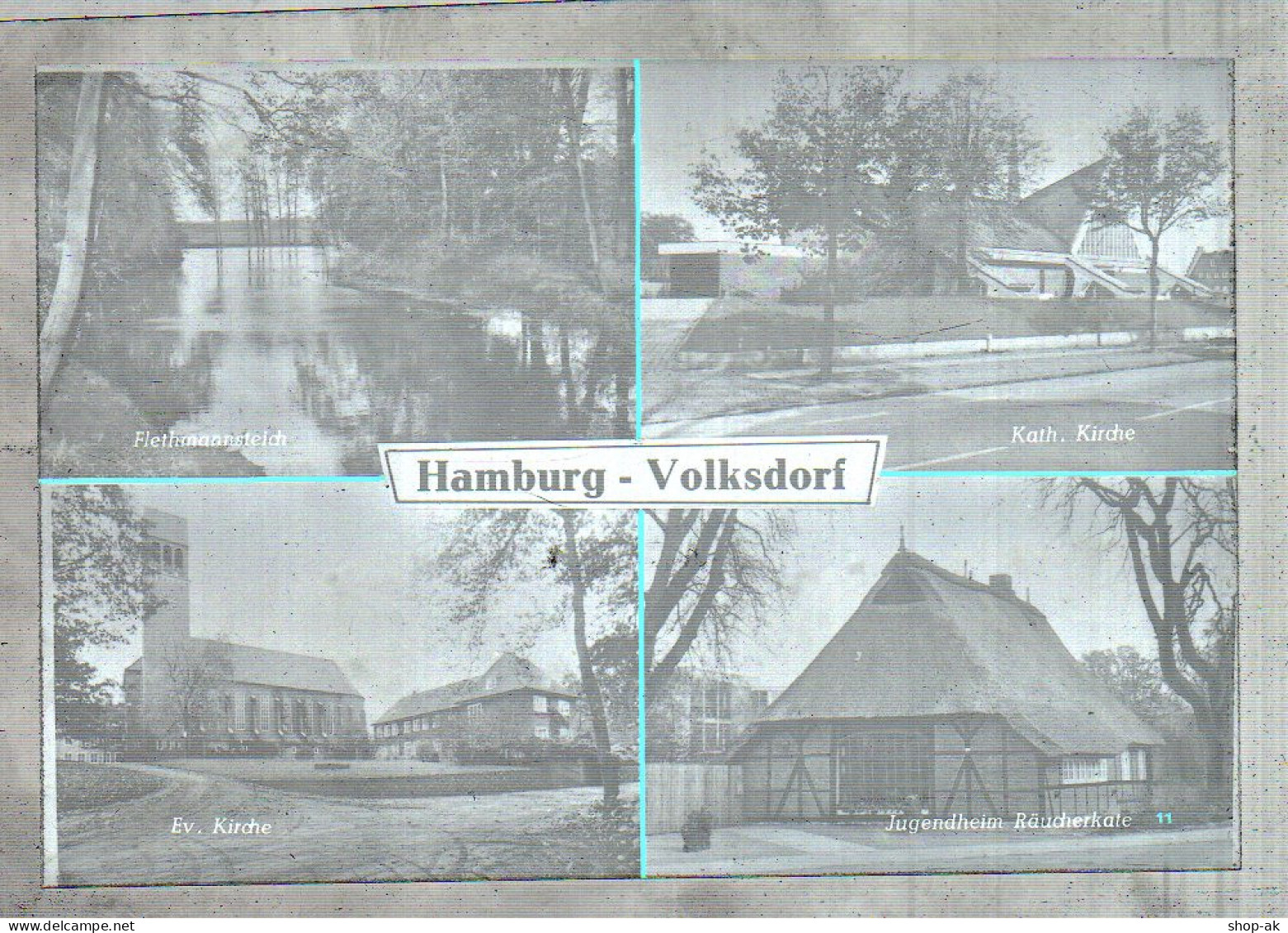 Neg3209/ Hamburg Volksdorf Kirche, Jugendheim  60er Jahre - Wandsbek