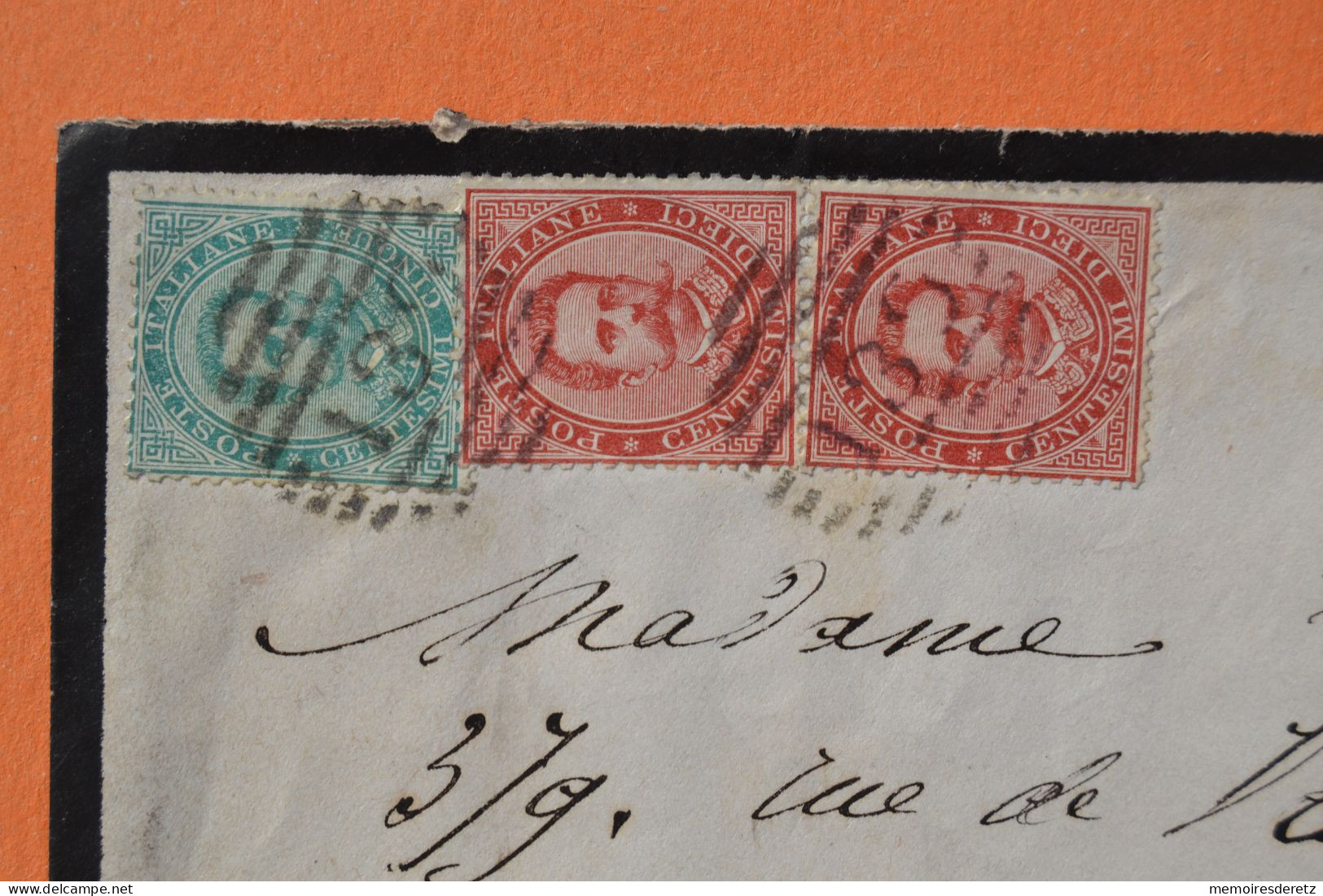 Italie Italia - Enveloppe Timbre Humbert 1er 5 Et 10 Cent. - San Remo 1885 Pour Paris France - Other & Unclassified