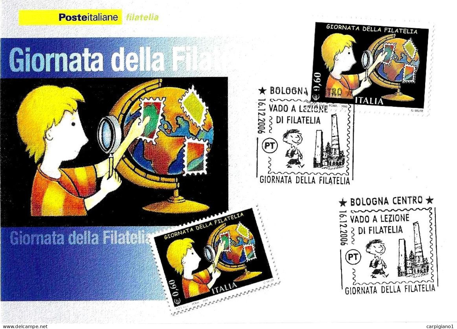 ITALIA ITALY - 2006 BOLOGNA Giornata Della Filatelia (due Torri) Su Cartolina Speciale Poste Italiane - 7196 - 2001-10: Storia Postale