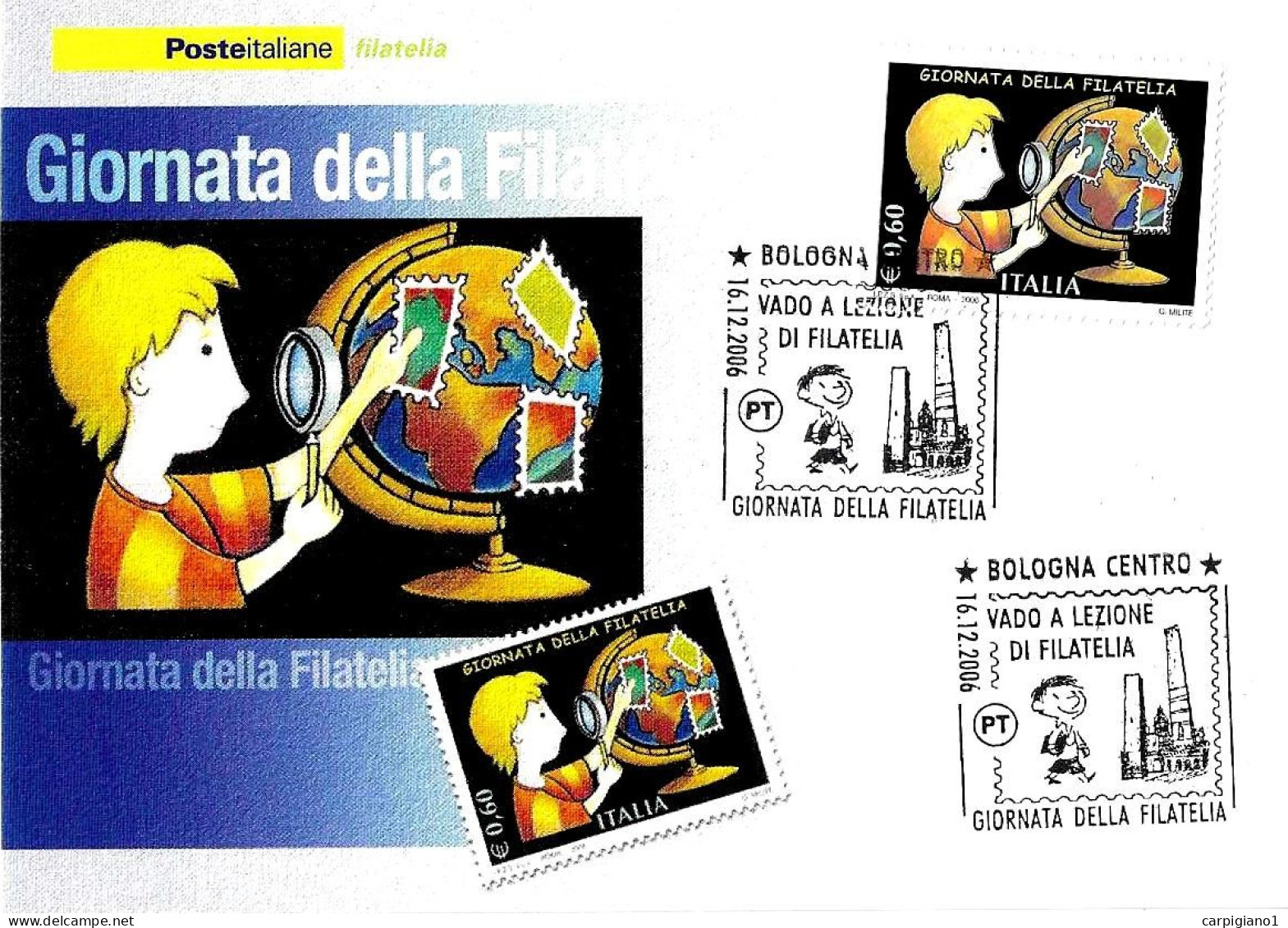 ITALIA ITALY - 2006 BOLOGNA Giornata Della Filatelia (due Torri) Su Cartolina Speciale Poste Italiane - 7196 - 2001-10: Poststempel