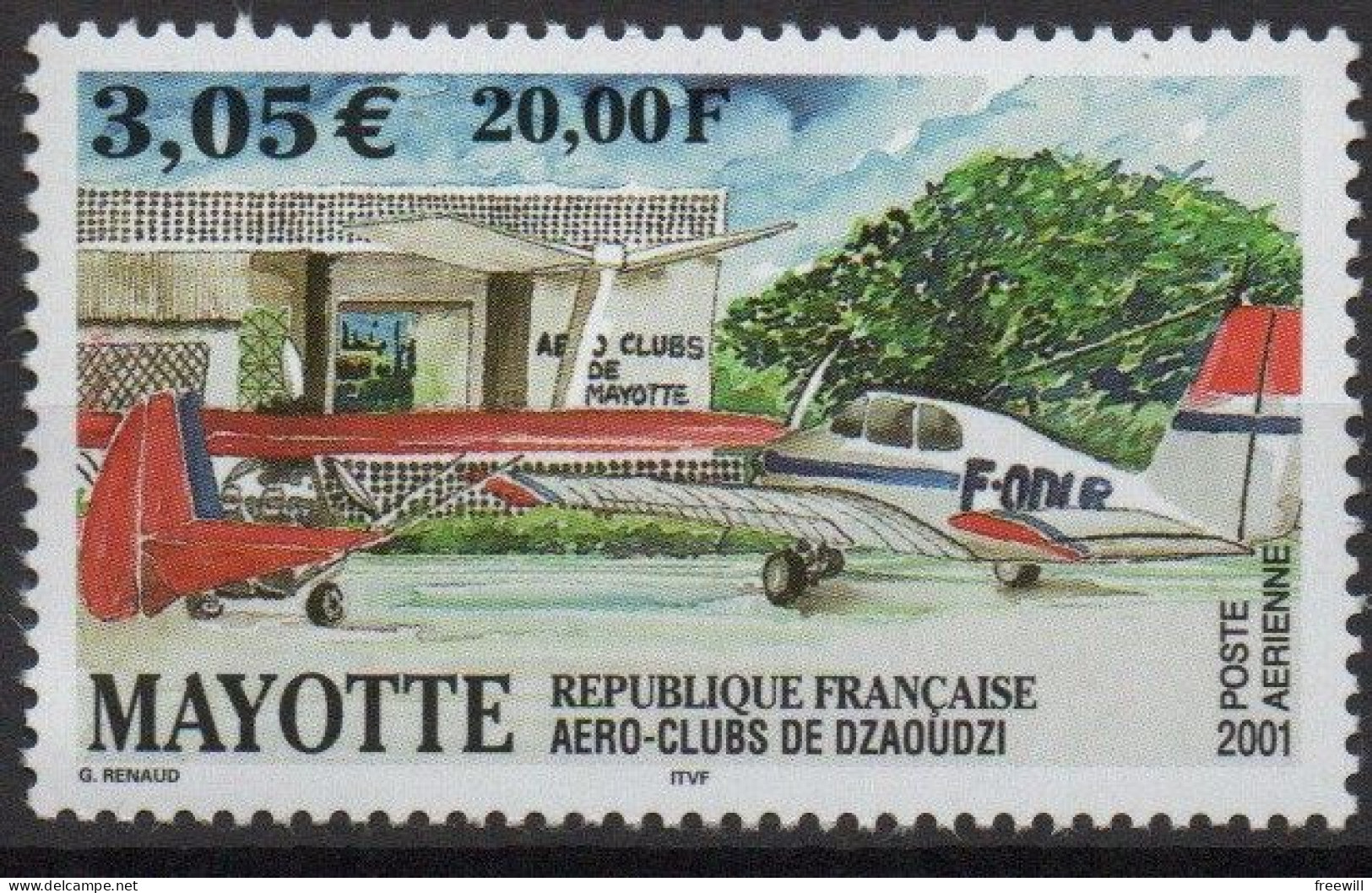 Mayotte L' Aéro-club XXX 2001 - Luftpost