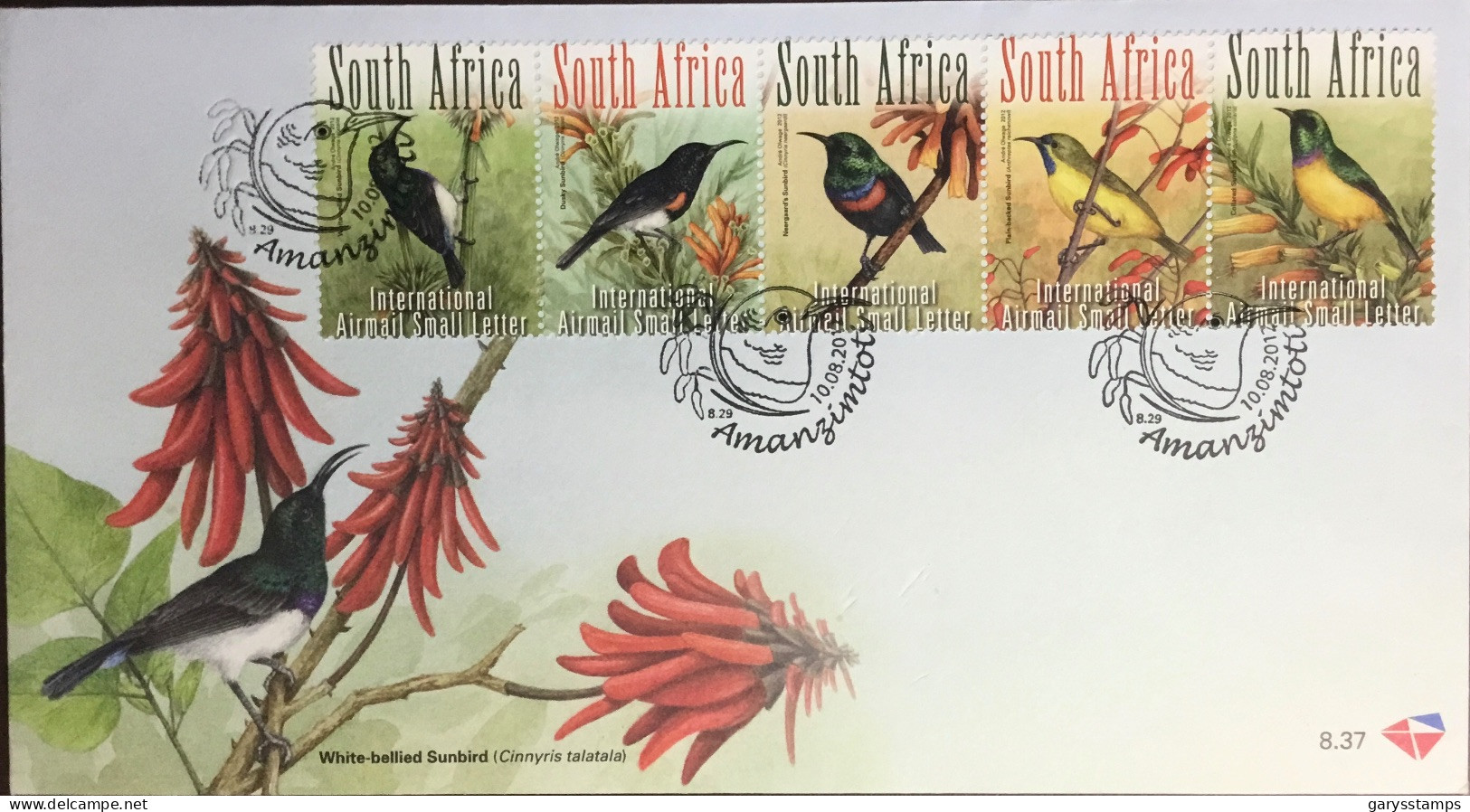 South Africa 2012 Sunbirds Birds FDC Cover - FDC