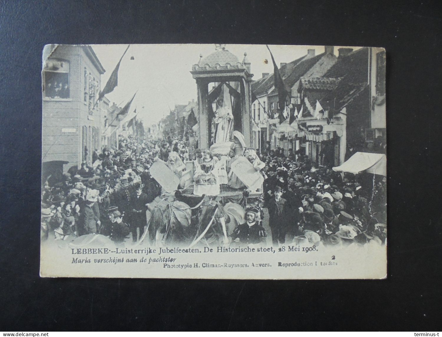 Lebbeke. Luisterrijke Jubelfeesten. De Historische Stoet 1908 (licht Beschadigd) - Lebbeke