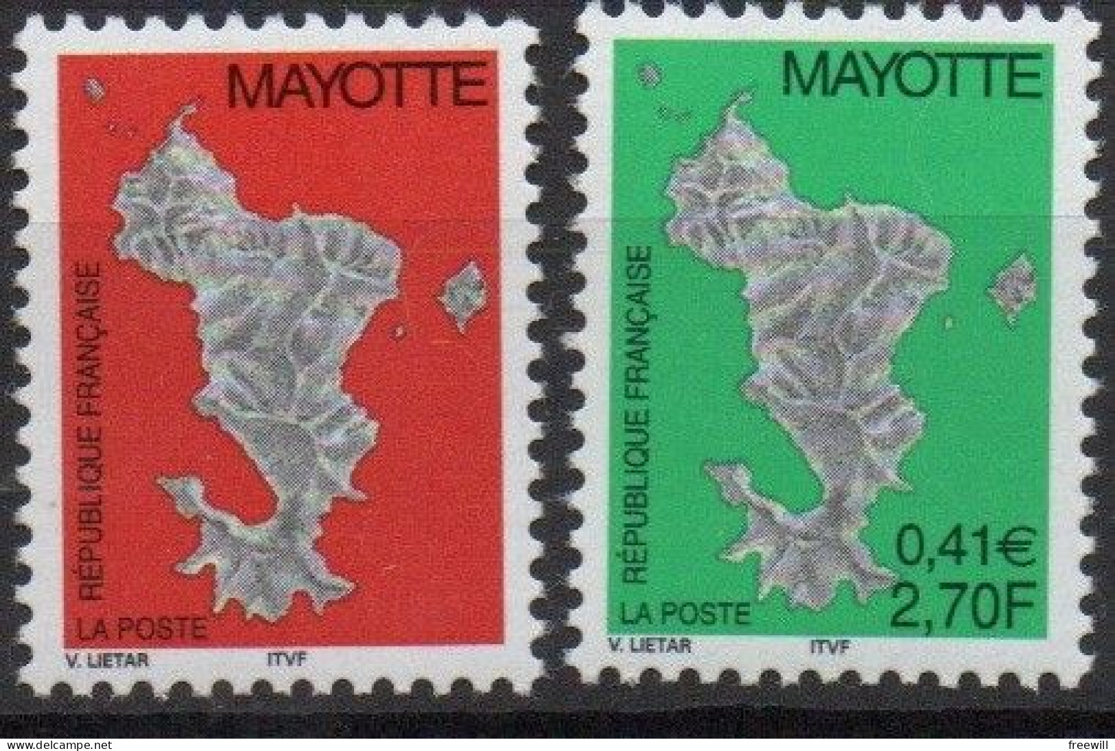 Carte De L' île 2001 XXX - Unused Stamps