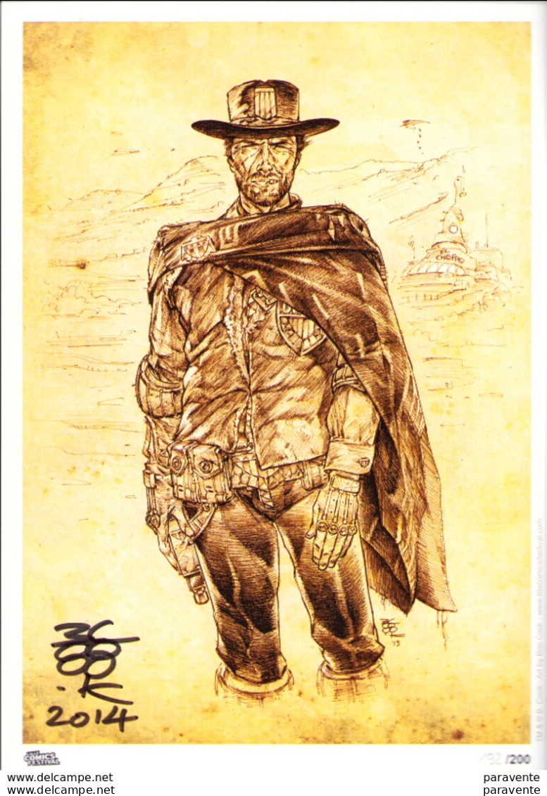 COOK Bo : Exlibris CLINT EASTWOOD Pour Salon Comics LILLE 2014 (ns) - Illustrateurs A - C