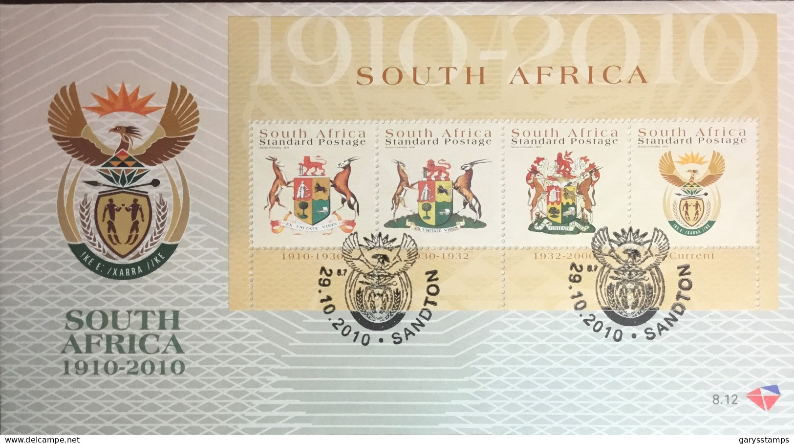 South Africa 2010 Republic Centenary FDC Cover - FDC