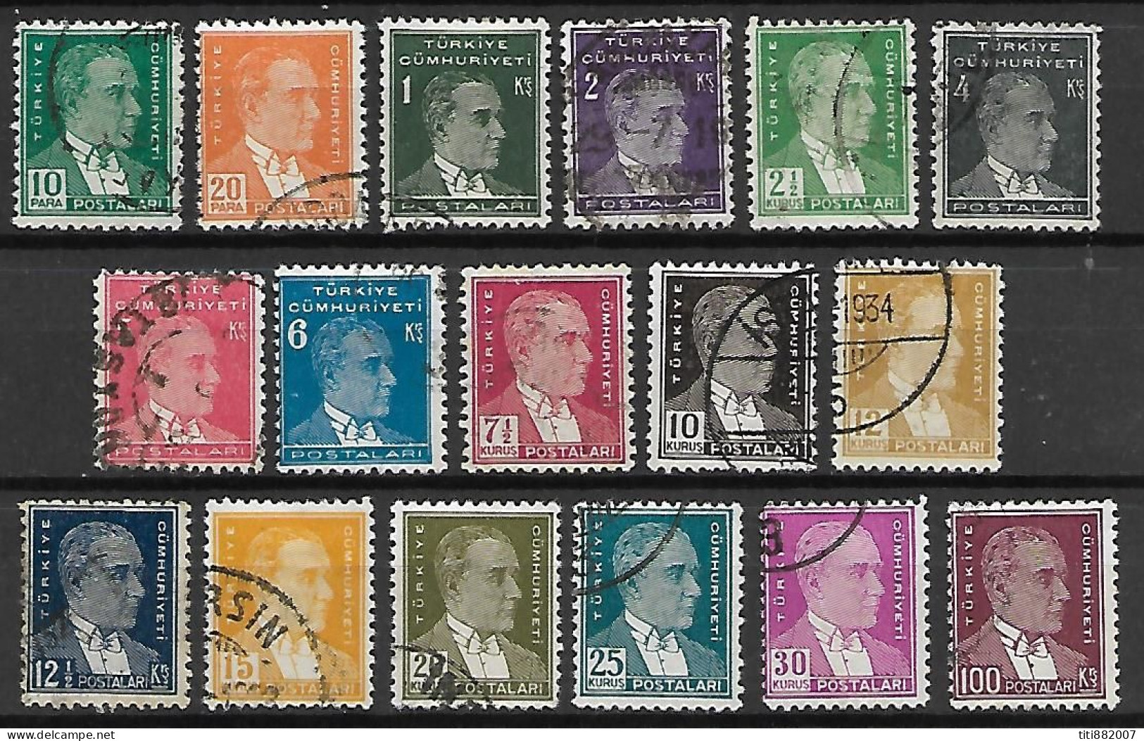 TURQUIE    -    1931.    LOT  -   Oblitérés .  Atatürk - Used Stamps