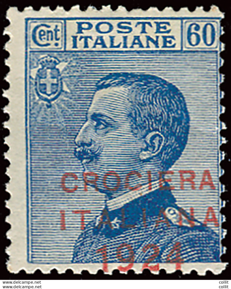 Crociera Italiana '24 Cent. 60 Soprastampata Fortemente Spostata In Basso - Mint/hinged