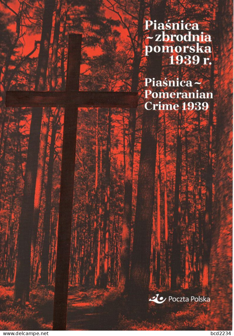 POLAND 2019 LIMITED EDITION FOLDER: PIASNICA WEJHEROWO CRIME WW2 1939 NAZI GERMANY EXTERMINATION POLISH INTELLIGENCIA - Covers & Documents