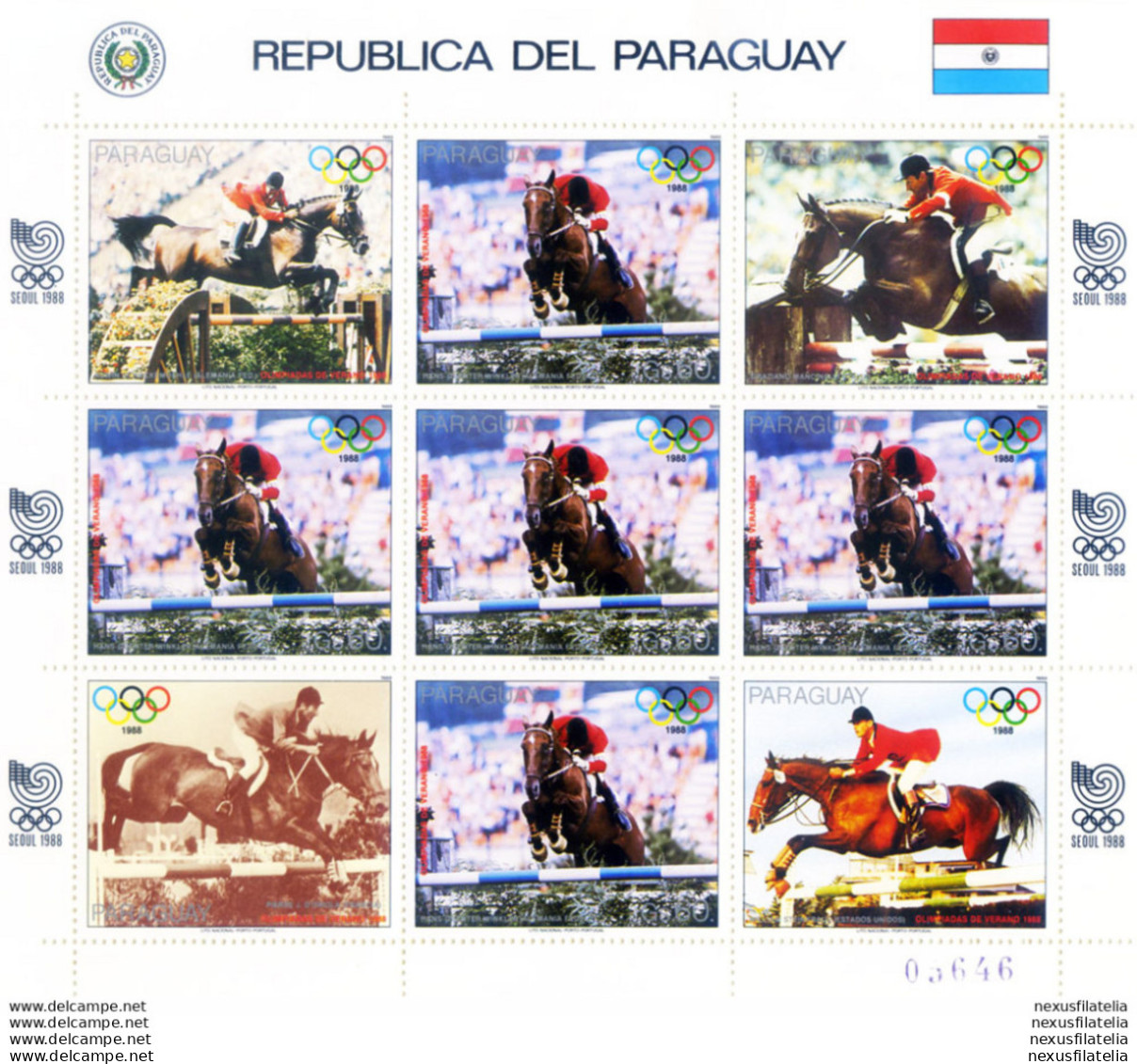 Sport. Olimpiadi Seul 1988. Equitazione. - Paraguay