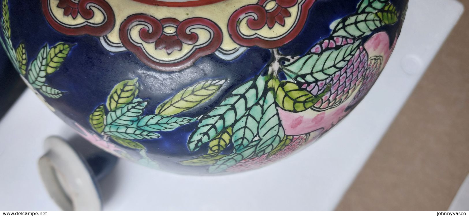 Zeldzame Chinese Quianlong Gember Pot Met Deksel - Asiatische Kunst