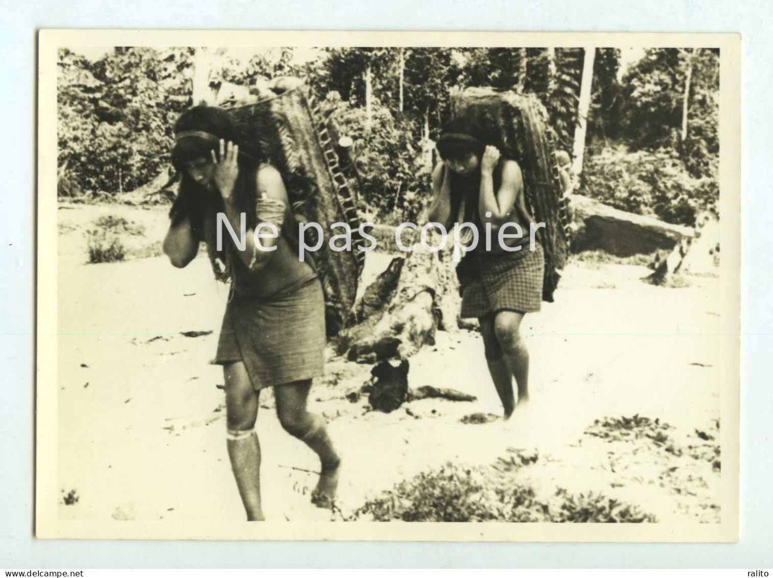 AMAZONIE Vers 1960 Indiennes Portant Des Charges - Amérique