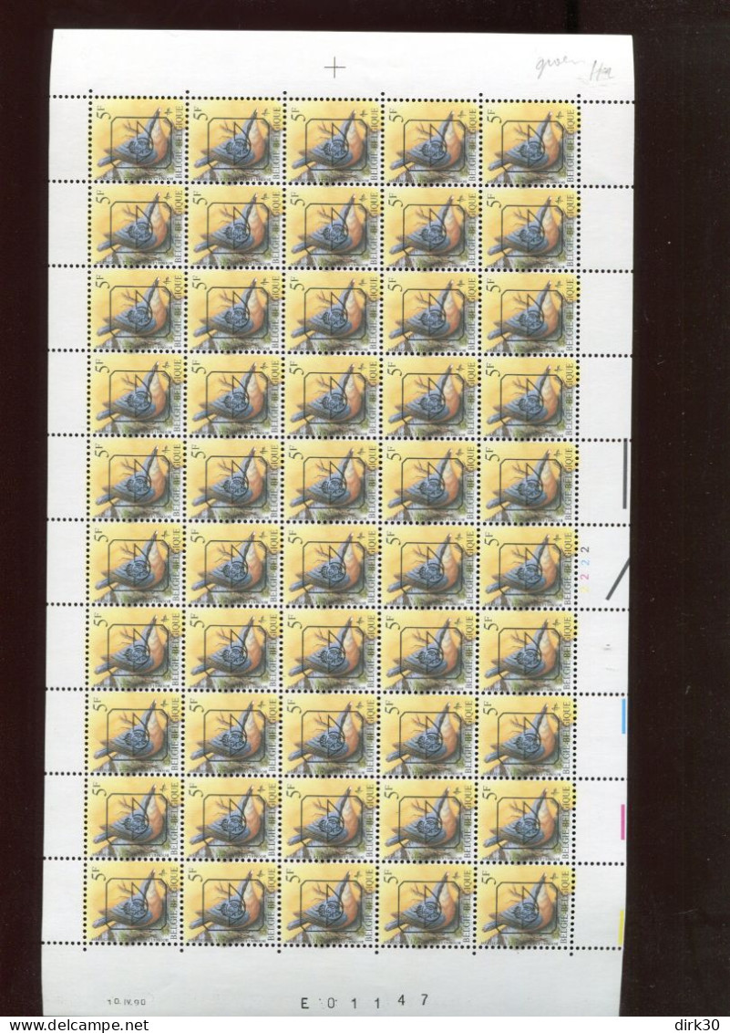 Belgie Buzin Birds 2294 PRE826 Volledig Vel Plaatnummer 2 10/4/1990 - 1981-1990