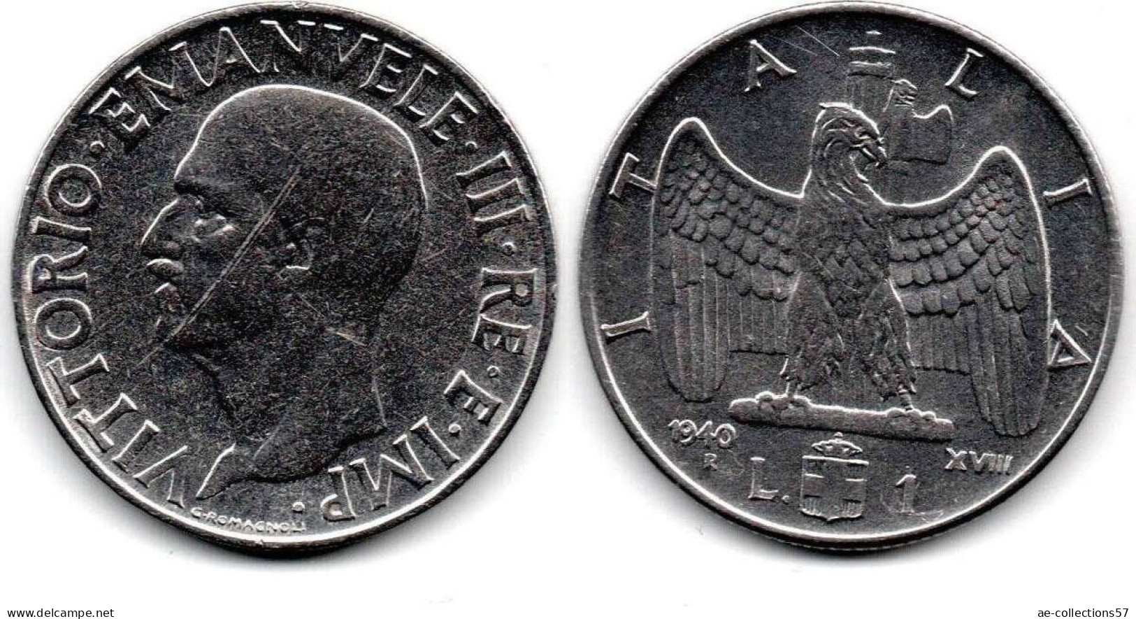 MA 31450  /  Italie - Italien - Italy 1 Lira 1940 R TTB+ - 1900-1946 : Victor Emmanuel III & Umberto II