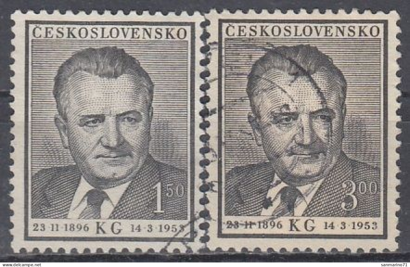 CZECHOSLOVAKIA 793-794,used,falc Hinged - Used Stamps