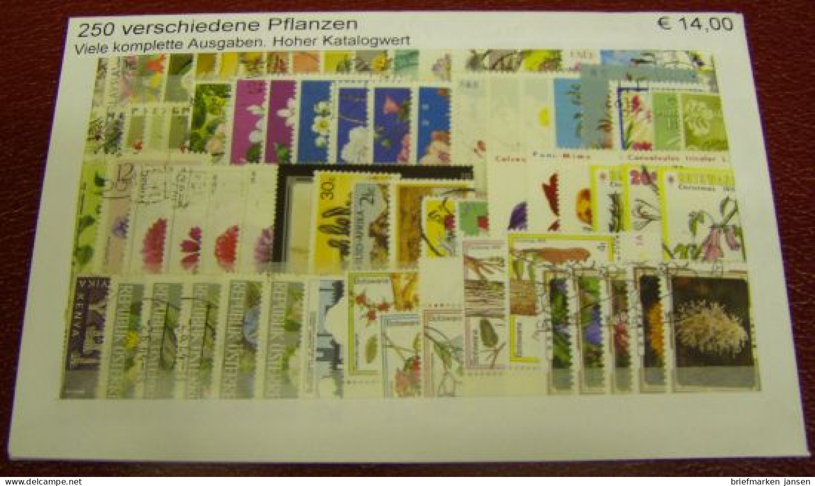 Pflanzen, Paket Mit 250 Verschiedenen Briefmarken (siehe Abbildung) - Collections (sans Albums)