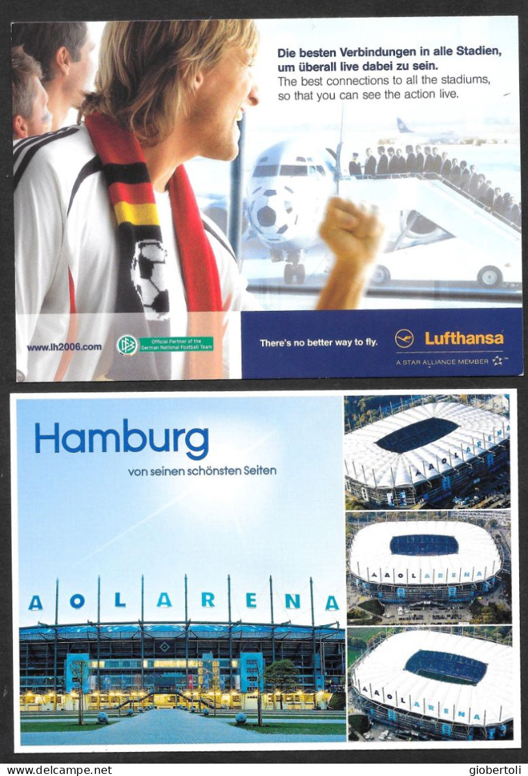 Germania/Germany/Allemagne: 2 Cartoline Nuove Tema Calcio, 2 New Soccer Themed Postcards, 2 Nouvelles Cartes Postales Su - Fútbol