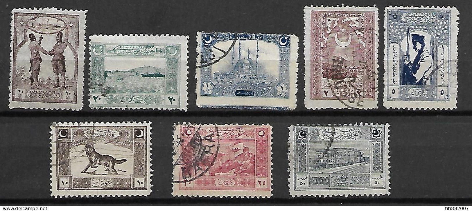 TURQUIE    -    1921.     Y&T N° 643 à 650 Oblitérés.. - Used Stamps