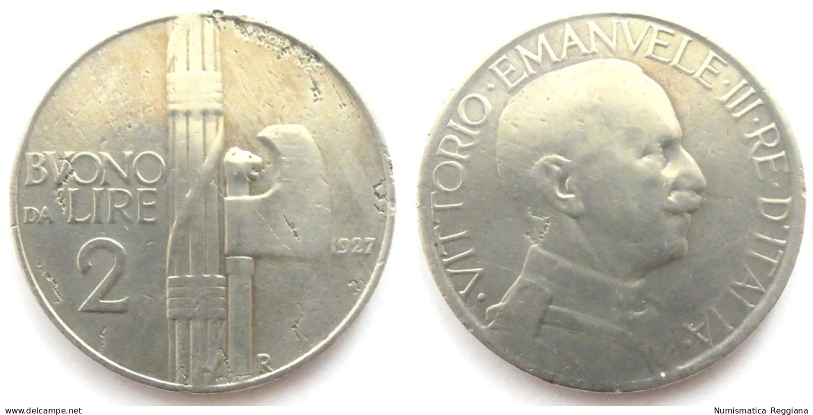 Vittorio Emanuele III Regno D'Italia - Buono 2 Lire 1927 *R2* - 1900-1946 : Victor Emmanuel III & Umberto II