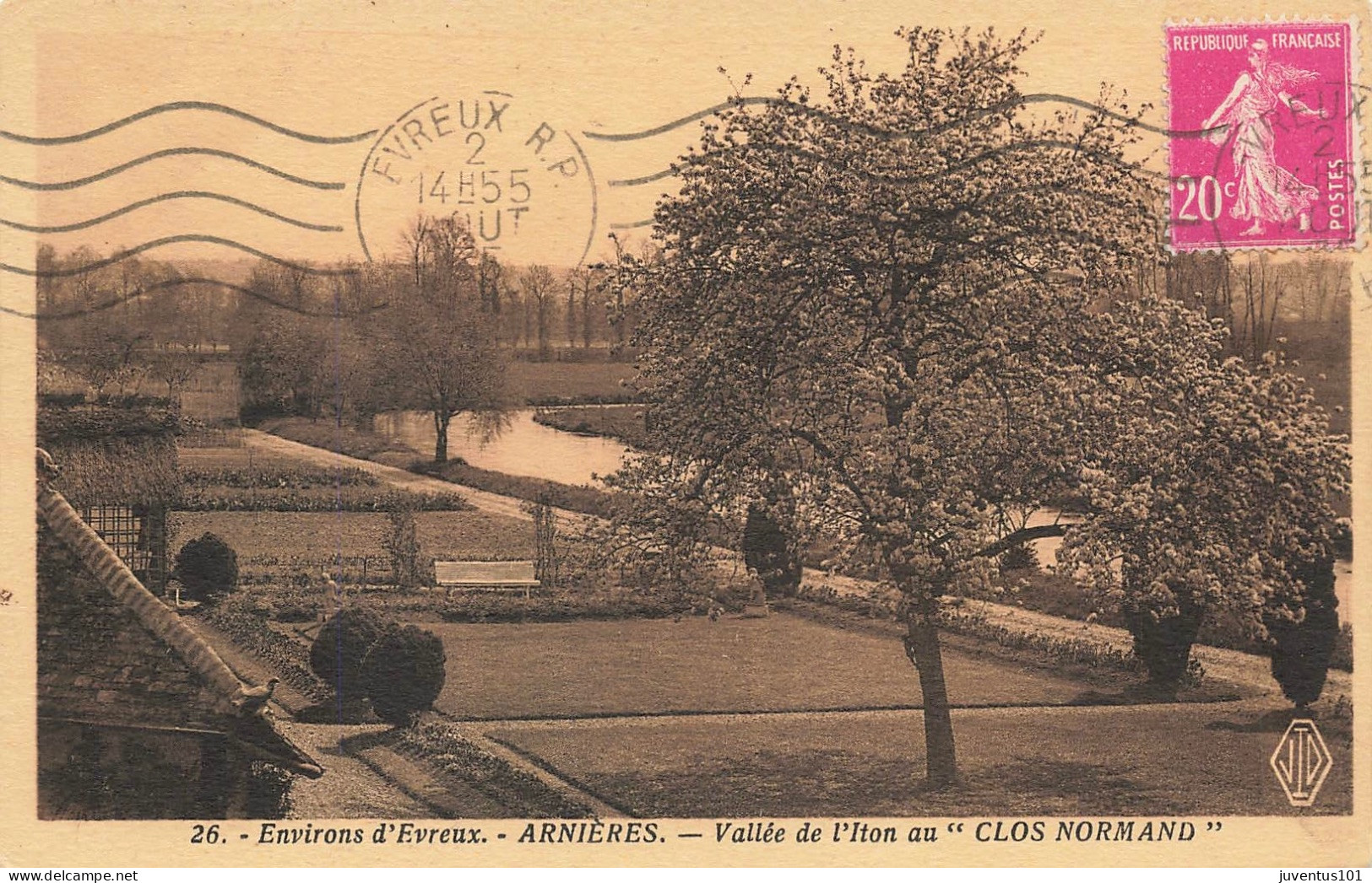 CPA Arnières-Vallée De L'iton Au Clos Normand-26-Timbre        L2768 - Arnières