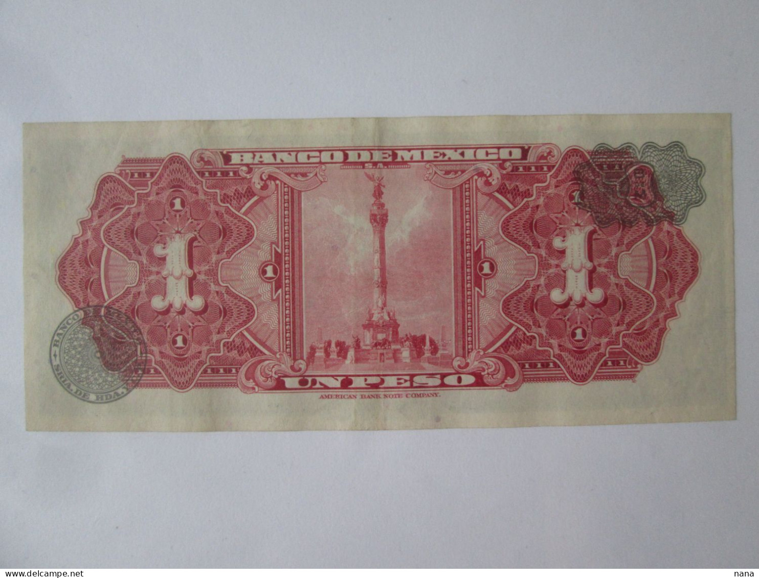 Mexico 1 Peso 1965 AUNC Banknote Serie:999349 See Pictures - Mexique