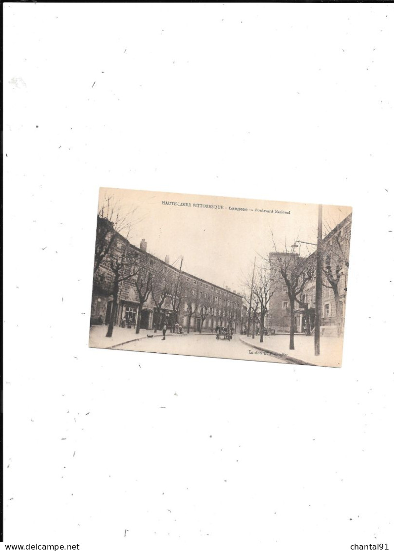 CARTE POSTALE 43 LANGEAC BOULEVARD NATIONAL VOYAGEE - Langeac