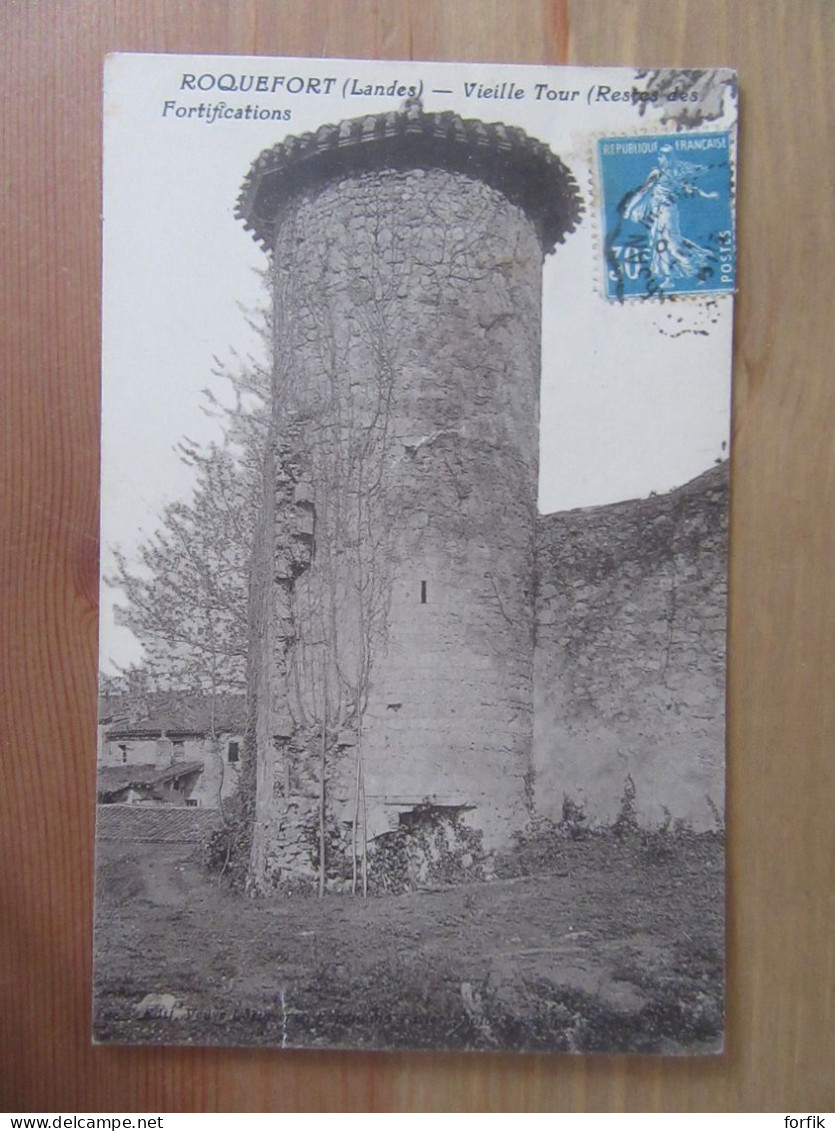 Roquefort (Landes) - Vieille Tour (Restes Des Fortifications) - Carte Circulée En 1926 - Roquefort