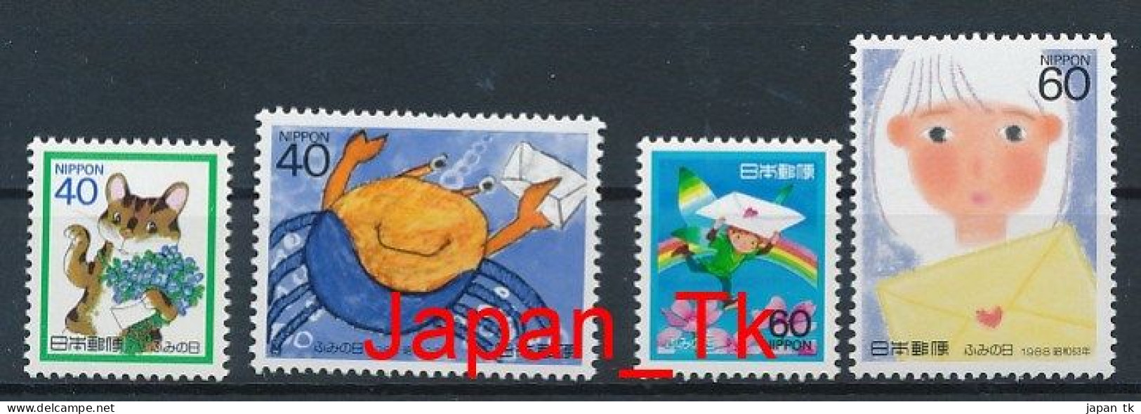 JAPAN Mi. Nr. 1793-1796 Tag Des Briefschreibens - MNH - Neufs