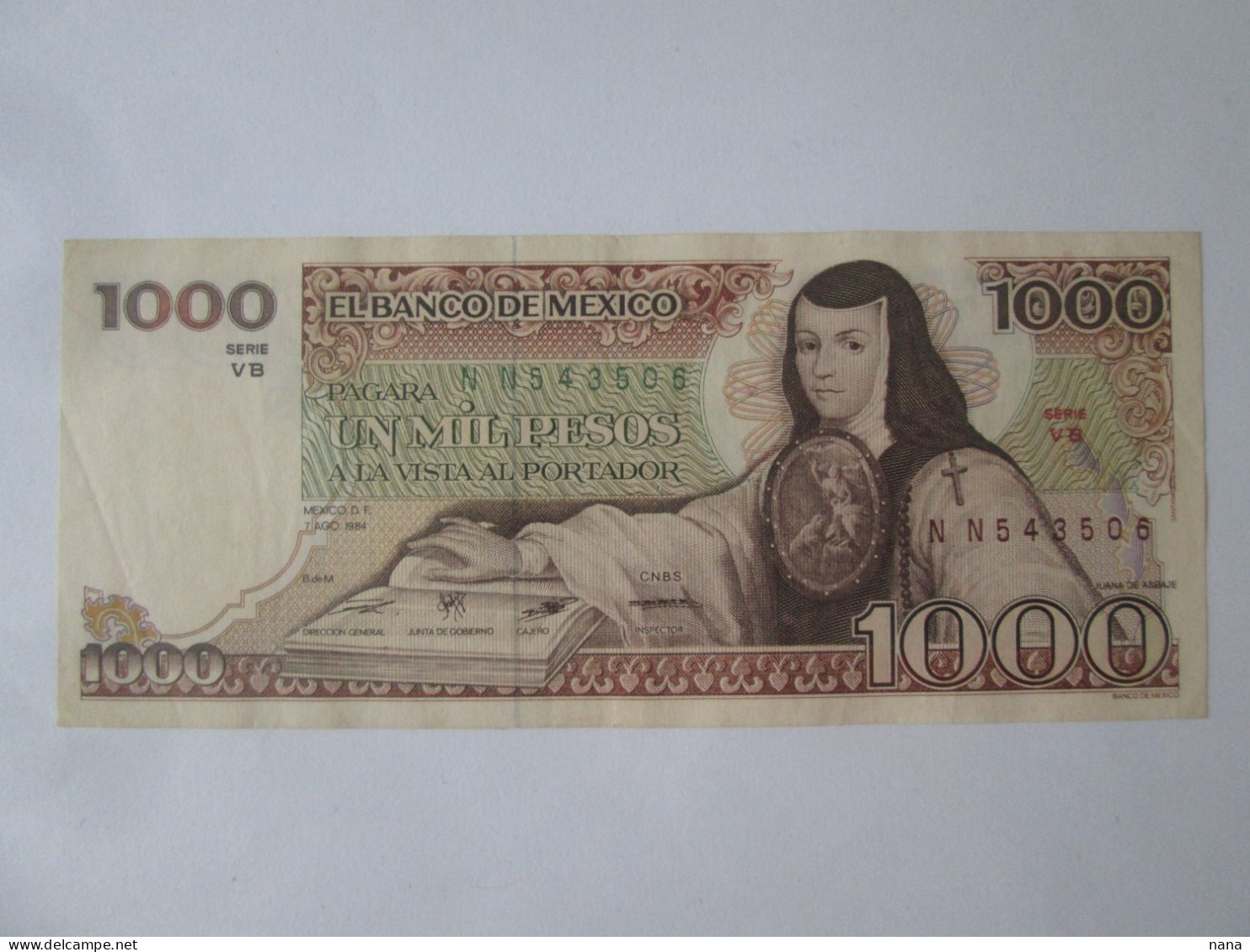 Mexico 1000 Pesos 1984 Banknote Very Good Condition See Pictures - Mexico