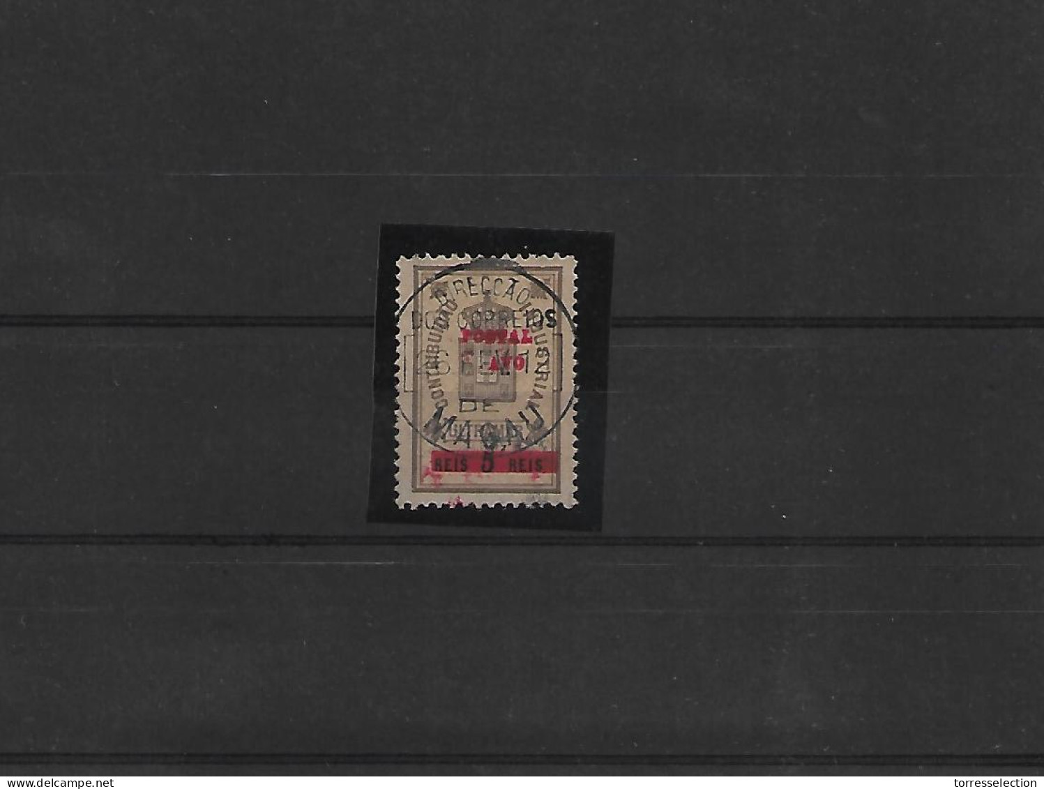 MACAU. 1911. Choi 144º. 1a / 5r (26 Fev 12) Cds Central. Squeezed Red Ovptd, Leaving All Lower Part Polluted. VF. - Autres & Non Classés
