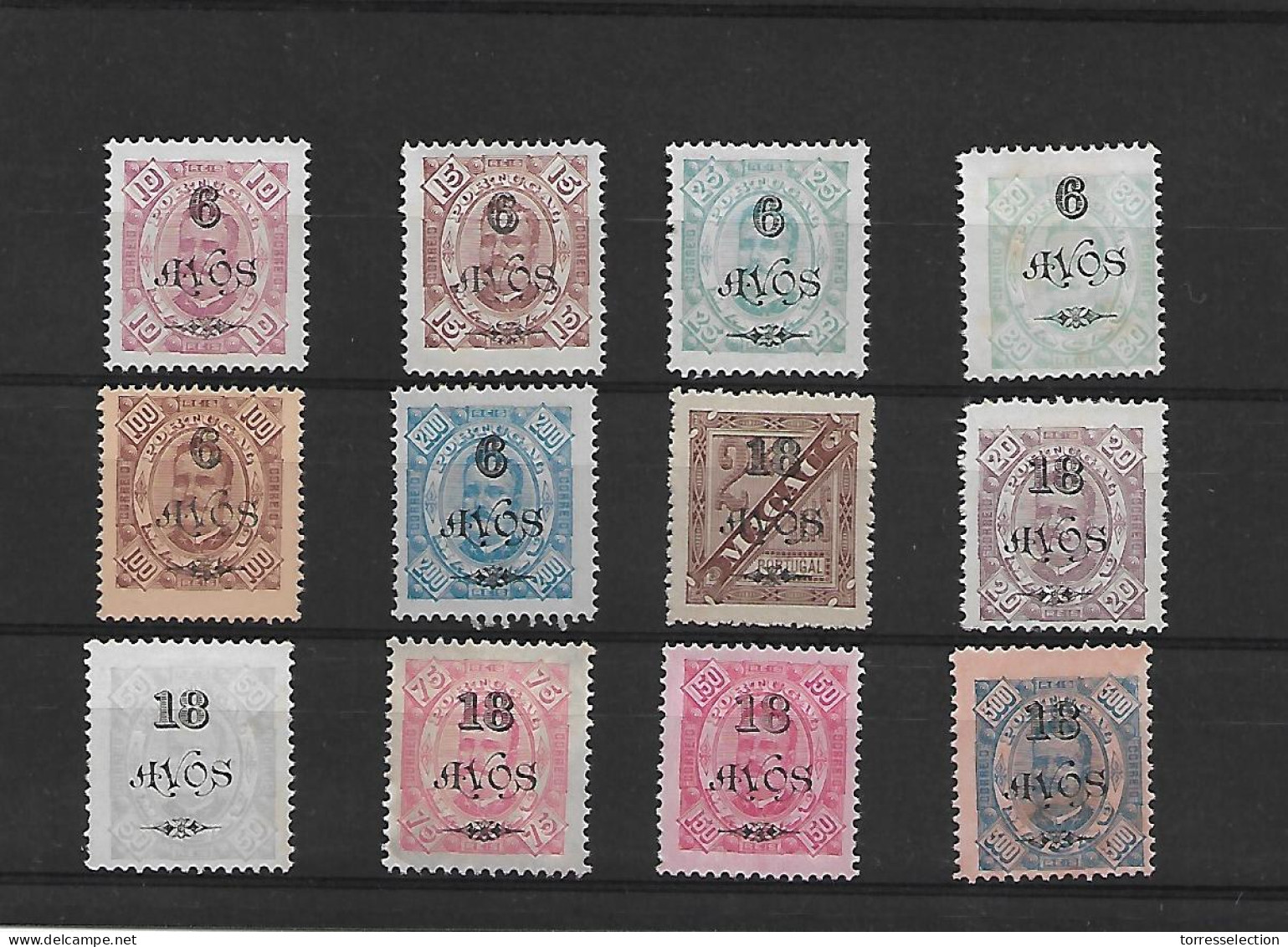 MACAU. 1902. Choi 112/23(x) Complete Mint Set Except 6a /5r Low Value, All Five / VF Incl 18 / 2 1/2a Rare 13 1/2 Perf ( - Andere & Zonder Classificatie