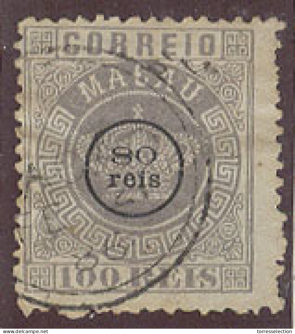 MACAU. 1884. Af 10º. 80r / 100r. Perf 12 1/2. Variety No Accent On T Cds 27 Feb 86. Fine. - Other & Unclassified