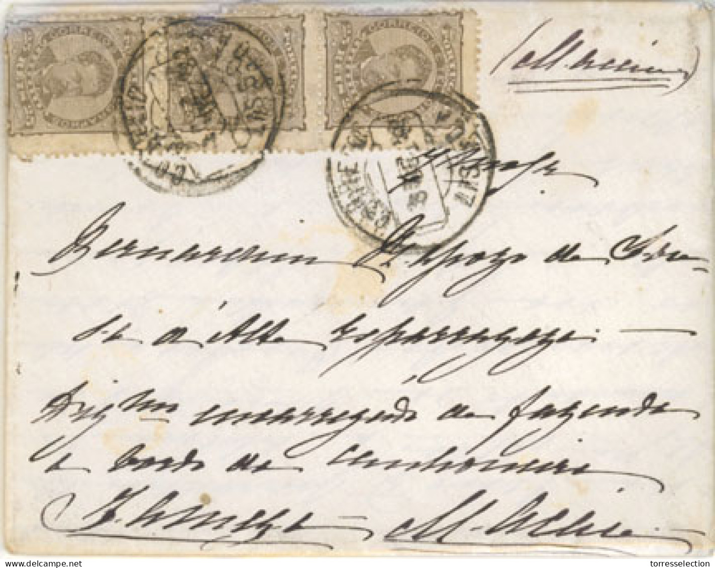 MACAU. 1882 (3 Dec). Lisbon To Macau. Envelope Which Contains Franked Portugal D. Luis 25rs Chestnut Perf. 13 1/2, Verti - Otros & Sin Clasificación