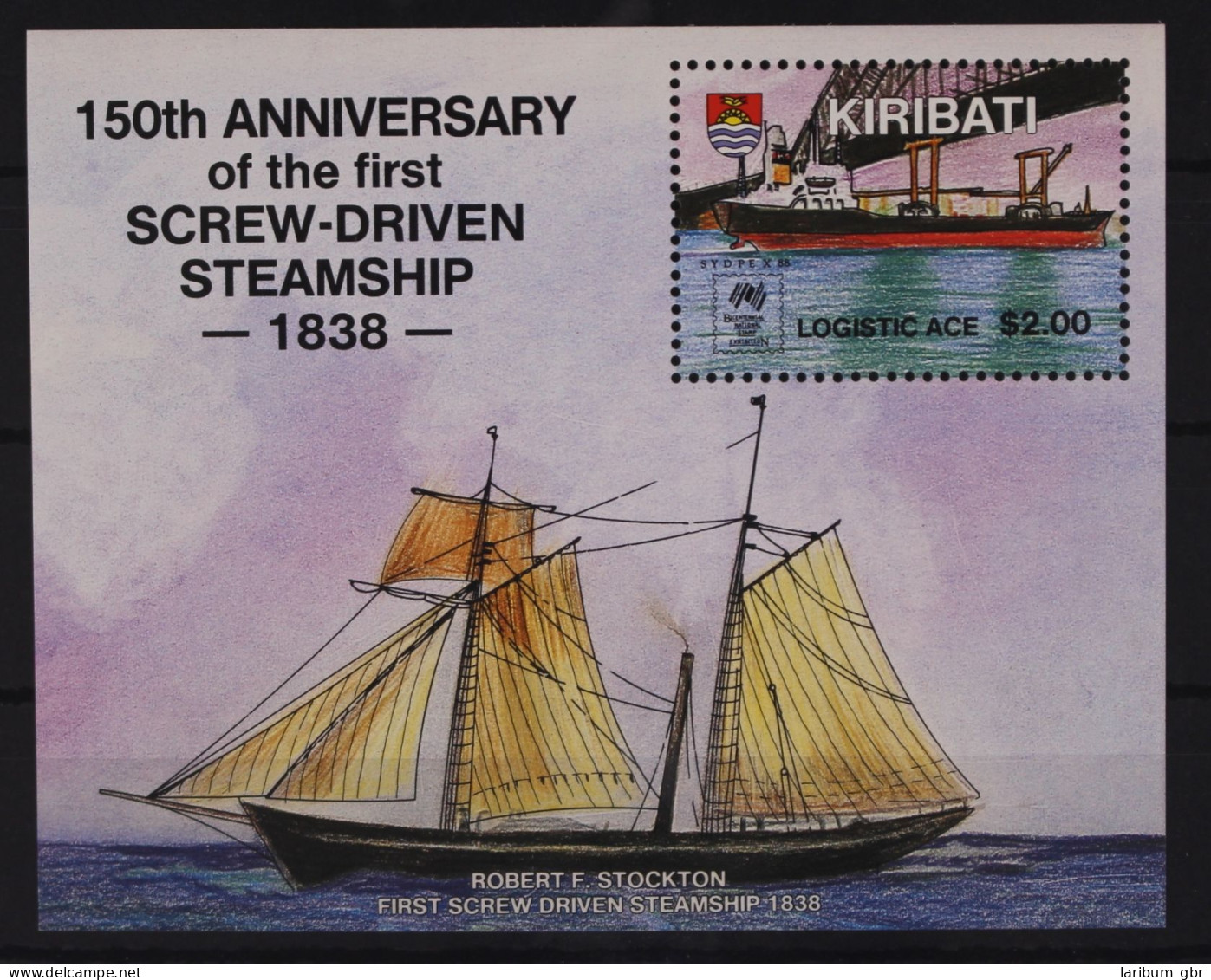 Kiribati Block 14 Mit 510 Postfrisch Schifffahrt #GA878 - Kiribati (1979-...)