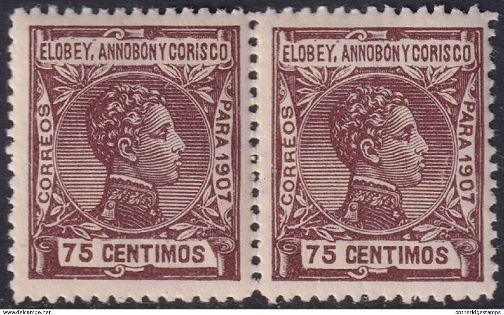 Elobey Annobon & Corisco 1907 Sc 48 Ed 44 Pair MNH** - Annobon & Corisco
