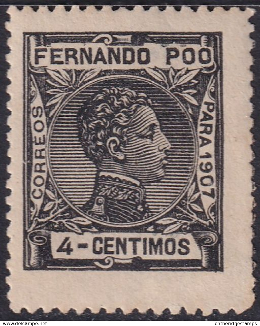 Fernando Po 1907 Sc 155 Ed 155 MLH* Wide Margins - Fernando Po